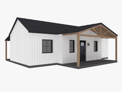Modern Residential House 2 Low-poly Modèle 3D