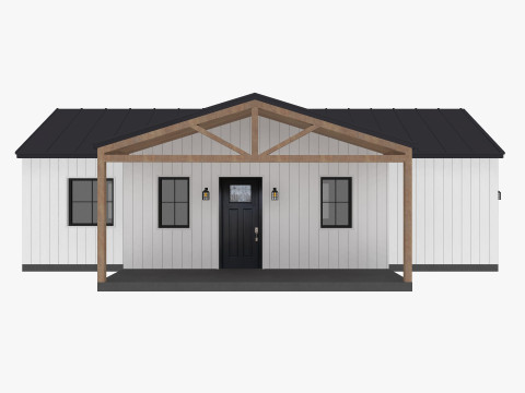 Modern Residential House 2 Low-poly Modèle 3D
