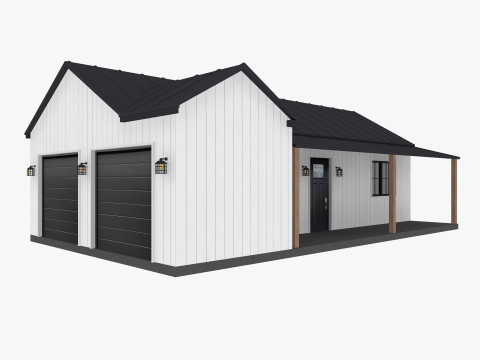 Modern Residential House 2 Low-poly Modèle 3D