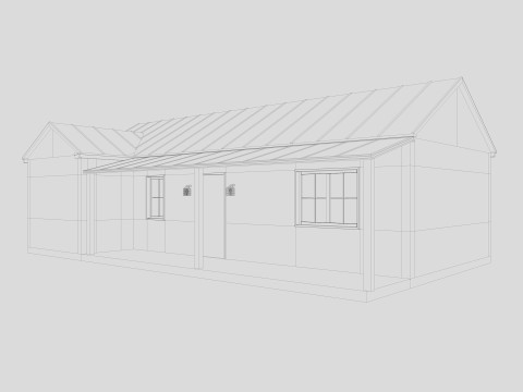 Modern Residential House 2 Low-poly Modèle 3D
