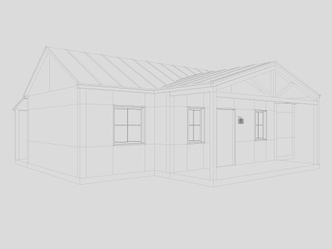 Modern Residential House 2 Low-poly Modèle 3D