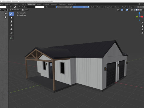 Modern Residential House 2 Low-poly Modèle 3D