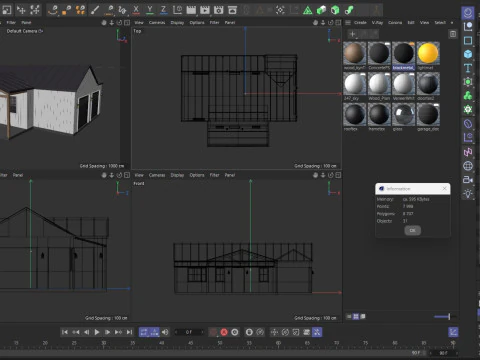 Modern Residential House 2 Low-poly 3D Model