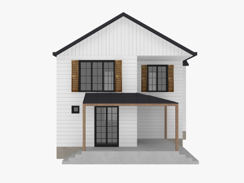 Modern Residential House 3 Low-poly 3D Model