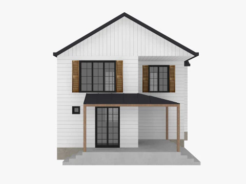 Modern Residential House 3 Low-poly 3D Model