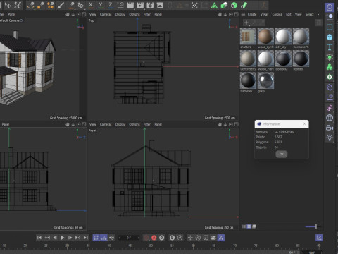 Modern Residential House 3 Low-poly 3D Model