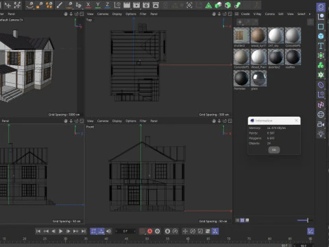 Modern Residential House 3 Low-poly 3D Model