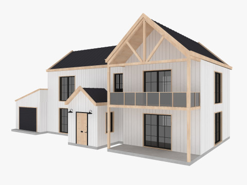 Modern Residential House 5 Low-poly Modelo 3D