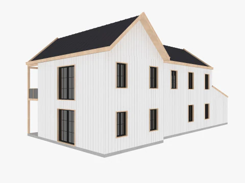 Modern Residential House 5 Low-poly 3D Model