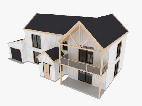 Modern Residential House 5 Low-poly 3D मॉडल