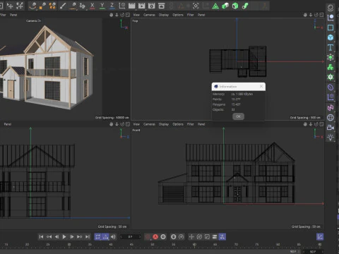 Modern Residential House 5 Low-poly 3D Model