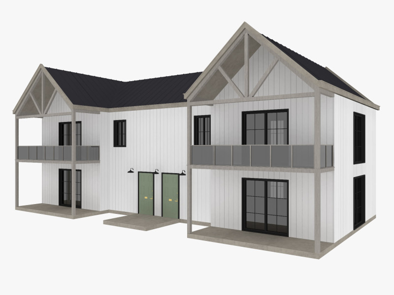 Modern Residential House 6 Modelo 3D .c4d .max .obj .3ds .fbx .stl .blend 