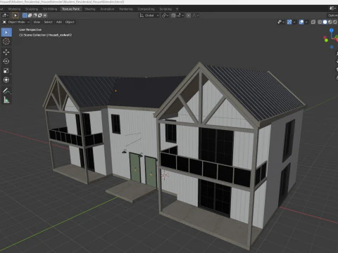 Modern Residential House 6 3D Model
