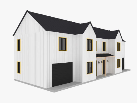 Modern Residential House 7 Low-poly 3D Model