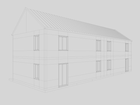 Modern Residential House 7 Low-poly 3D Model