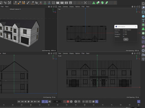 Modern Residential House 7 Low-poly 3D Model