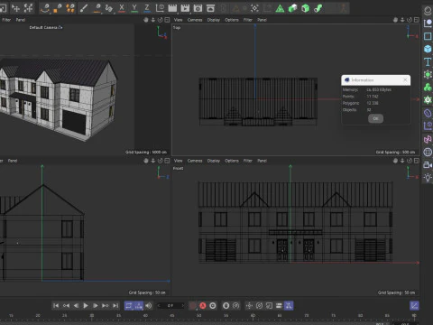 Modern Residential House 7 Low-poly 3D Model
