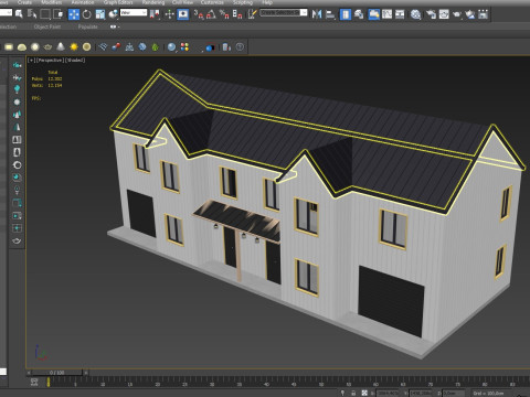 Modern Residential House 7 Low-poly 3D Model