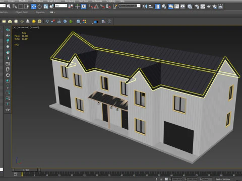 Modern Residential House 7 Low-poly 3D Model