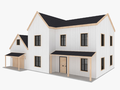 Modern Residential House 8 Low-poly Modelo 3D