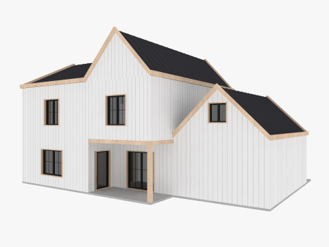Modern Residential House 8 Low-poly Modelo 3D