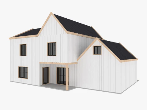 Modern Residential House 8 Low-poly 3D Model