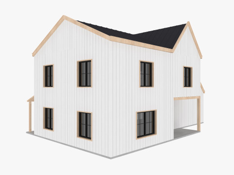 Modern Residential House 8 Low-poly Modelo 3D