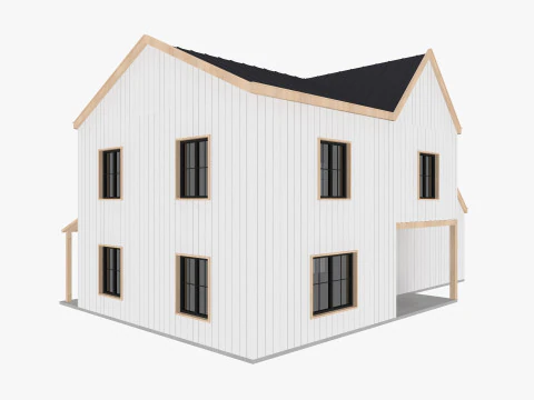 Modern Residential House 8 Low-poly 3D Model