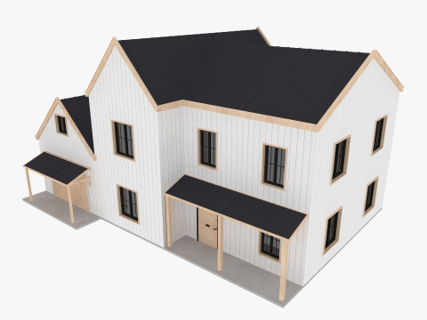 Modern Residential House 8 Low-poly Modelo 3D