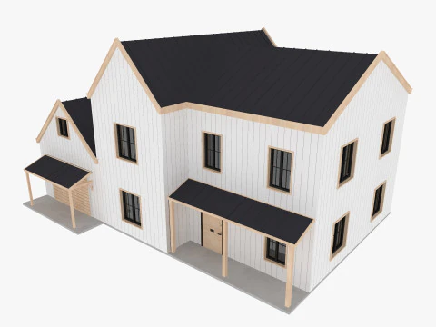 Modern Residential House 8 Low-poly 3D Model