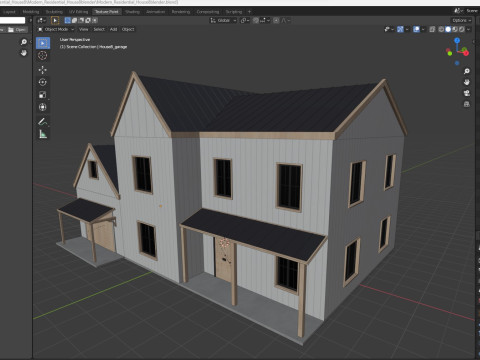 Modern Residential House 8 Low-poly Modelo 3D