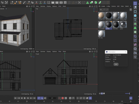 Modern Residential House 8 Low-poly Modelo 3D