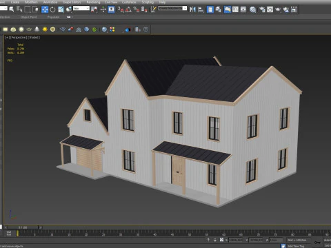 Modern Residential House 8 Low-poly 3D Model