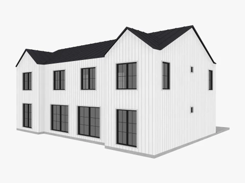 Modern Residential Houses 3D Model