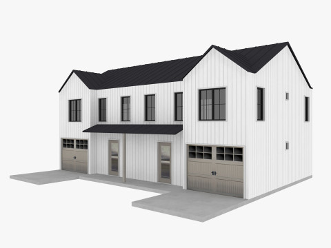 Modern Residential Houses 3D Model