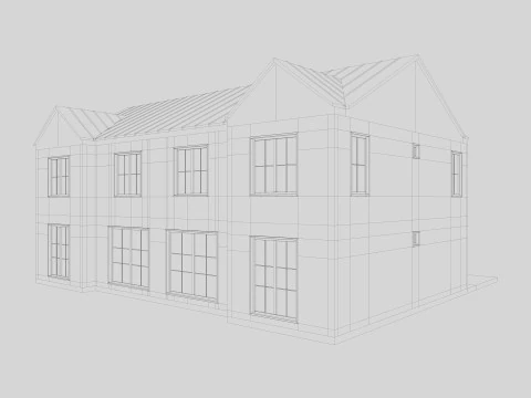 Modern Residential Houses 3D Model
