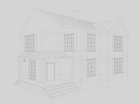 Modern Residential Houses 3D Model