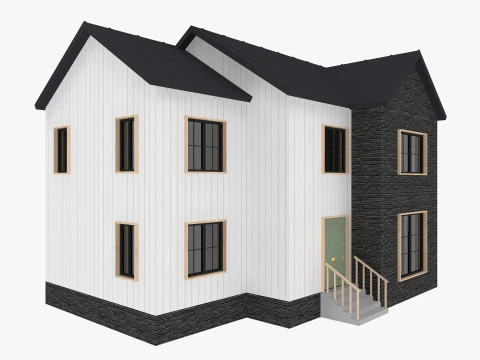 Modern Residential Houses 3D Model