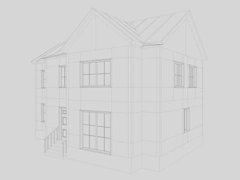 Modern Residential Houses 3D Model
