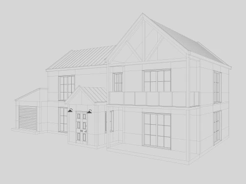 Modern Residential Houses 3D Model