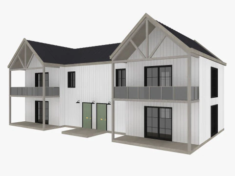 Modern Residential Houses 3D Model