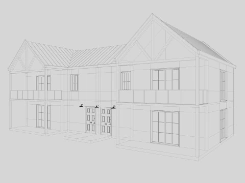Modern Residential Houses 3D Model