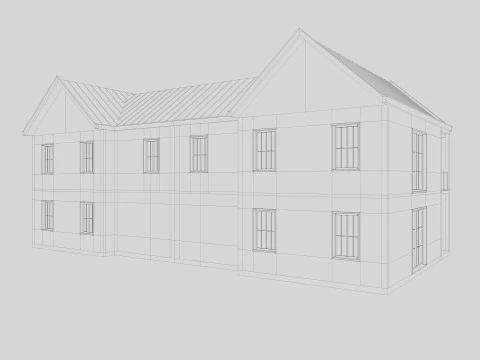 Modern Residential Houses 3D Model
