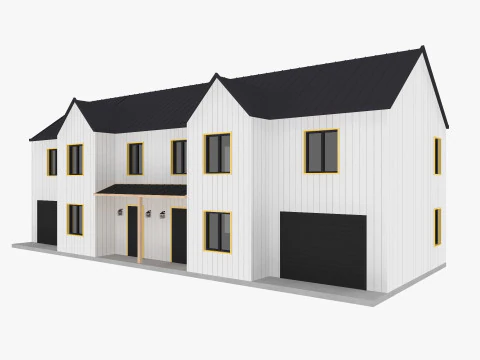 Modern Residential Houses 3D Model