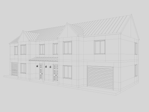 Modern Residential Houses 3D Model