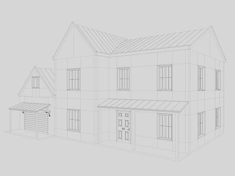 Modern Residential Houses 3D Model