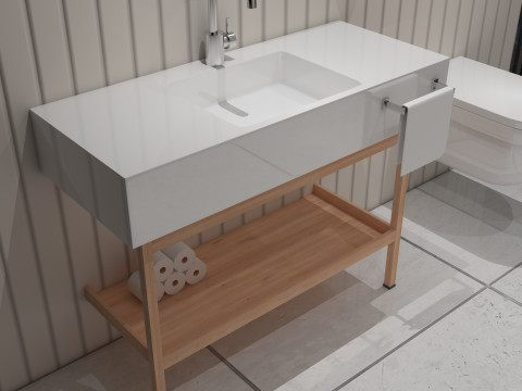 Modern Small Bathroom 3D Modell
