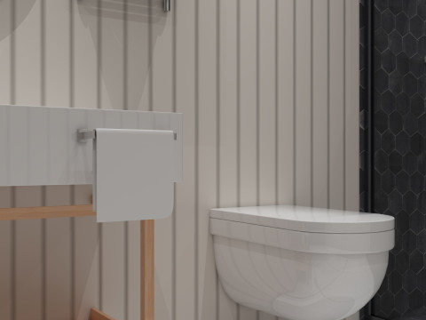 Modern Small Bathroom 3D Modell