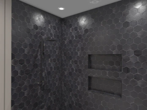 モダンな小さなバスルーム 3Dモデル