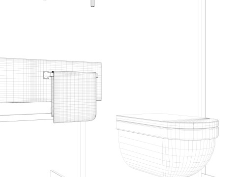 Modern Small Bathroom 3D Modell